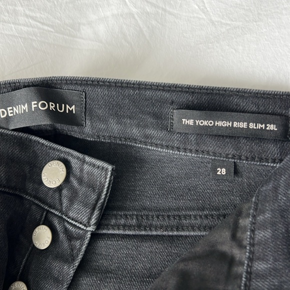 Denim forum black jeans. Size 28 and 28 L style is yoko high rise slim - Picture 2 of 3